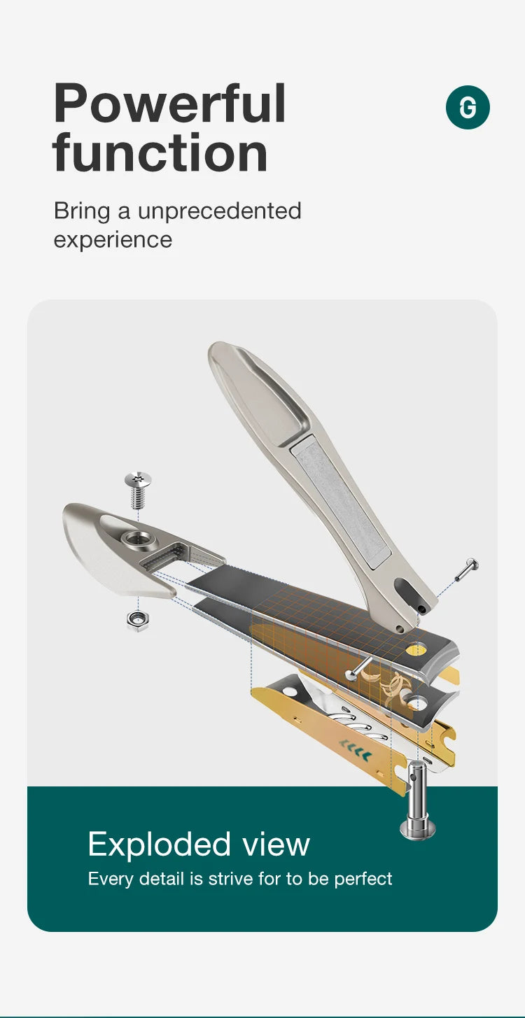 Anti-Splash Nail Clipper Options by MR.GREEN with Stainless Steel and Zinc Alloy References, MR-1111 Series Design for Adult Fingernail Grooming