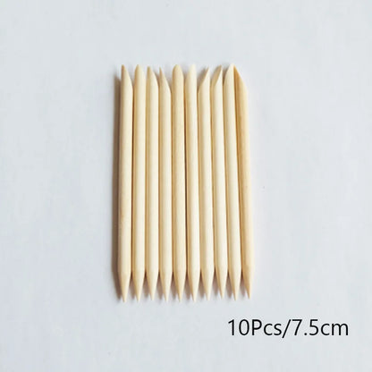 Wooden Cuticle Pusher Sticks by Lurayee, 7.5 to 15cm Length Options for Nail Art Detailing, Rhinestone Placement and Manicure Sticker Application