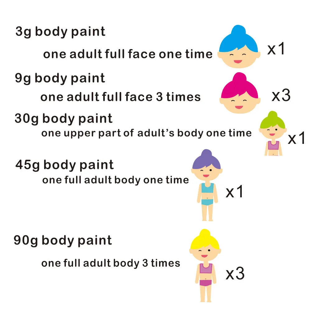 UV White Face and Body Paint 30g, Water-Activated Costume Makeup with UV-Reactive Finish for Cosplay, Halloween, Festivals and Creative Party Designs