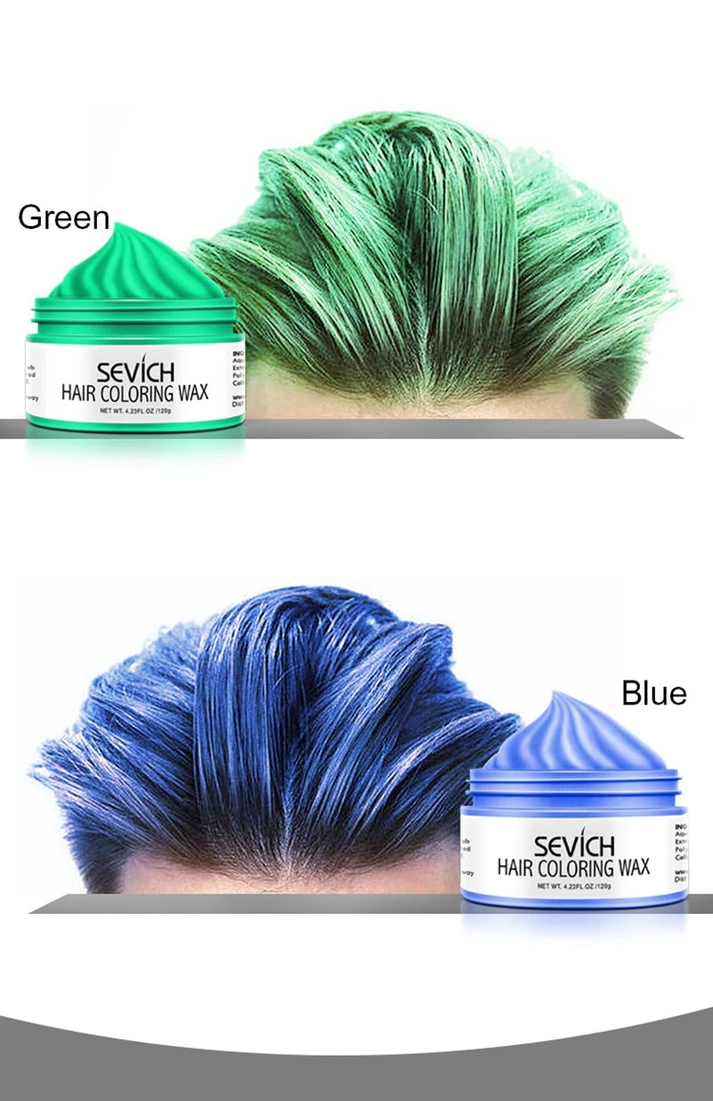 Hair Color Wax by Sevich with Ten Shade Options, Unisex Adult Hair Styling Color for Creative Party Looks, Costume Hairstyles and Everyday Style Changes