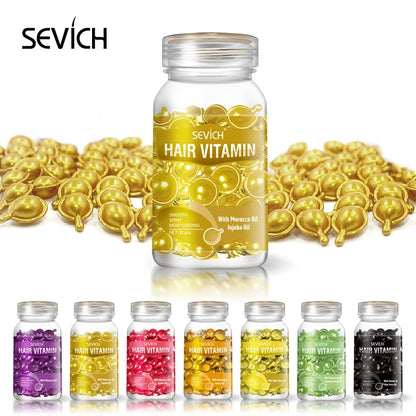 Sevich Hair Oil Capsule Set with Nine Cosmetic Hair Care Option Labels, Three-Piece Set Reference for Conditioning Routines and Soft, Shiny Hair Styling