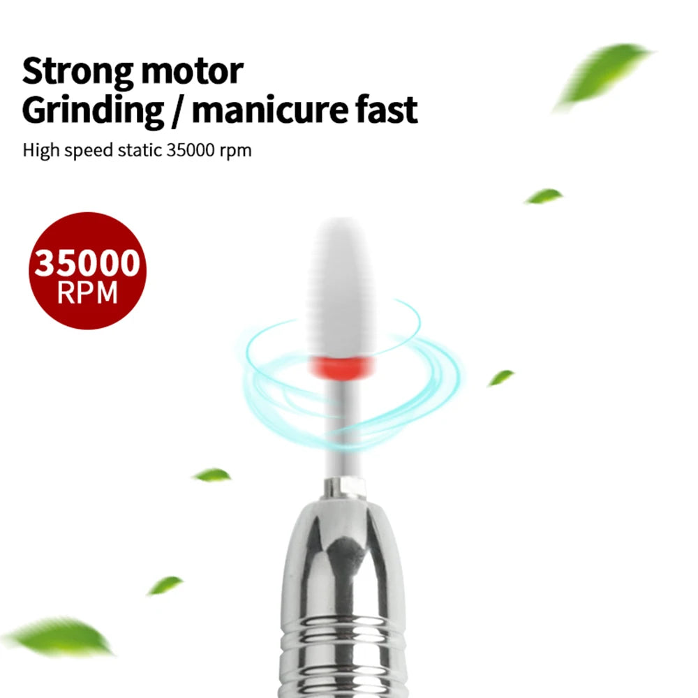 Digital Display Nail Drill JMD-108 with Listed 35,000 RPM and 30W Power, Speed Memory, Forward Reverse Control and 2.35mm Bit Size, EU 220–240V Options