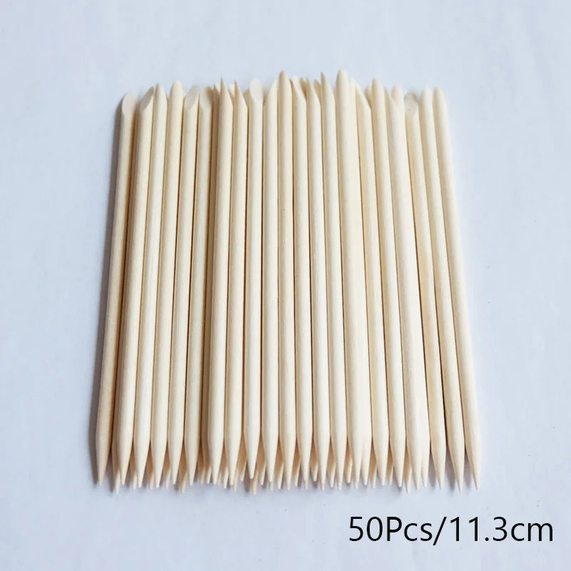 Wooden Cuticle Pusher Sticks by Lurayee, 7.5 to 15cm Length Options for Nail Art Detailing, Rhinestone Placement and Manicure Sticker Application