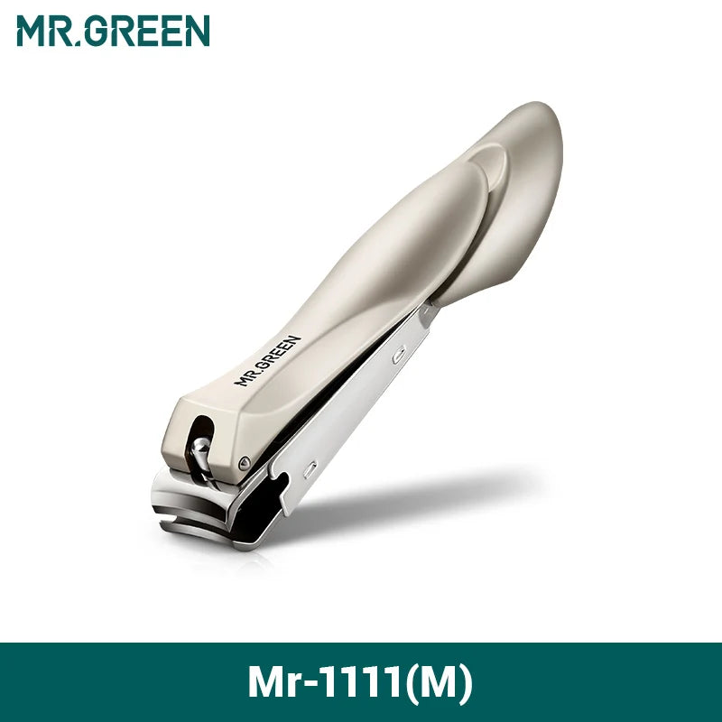 Anti-Splash Nail Clipper Options by MR.GREEN with Stainless Steel and Zinc Alloy References, MR-1111 Series Design for Adult Fingernail Grooming