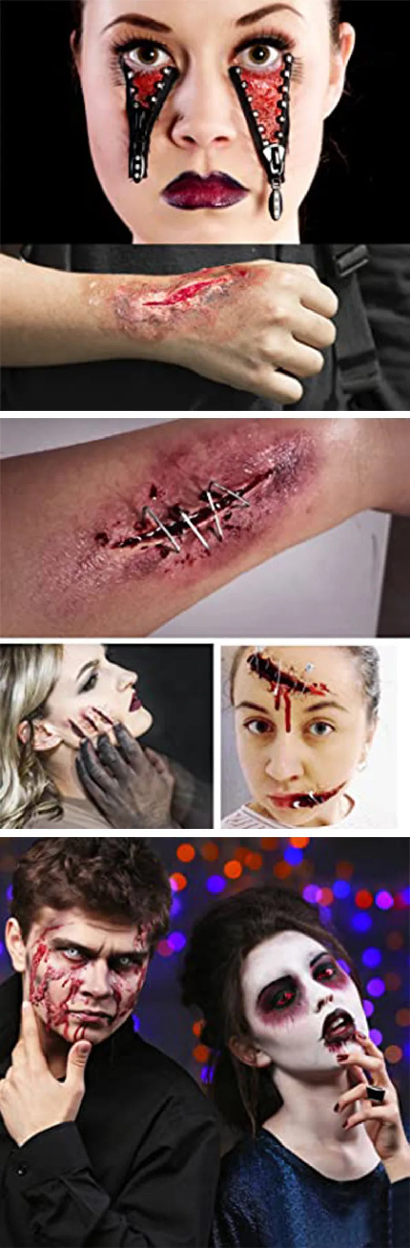 Oil Based SFX Face Paint and Makeup Kit Options with 42g or 96g Paint Labels, Brush Set Choices and Scar Wax References for Halloween and Stage Costumes