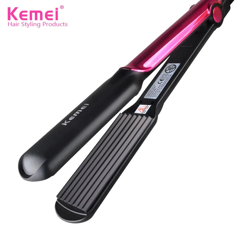 Electric Hair Styling Clamp, Corn Clip or Plywood-Labeled Hair Iron Options with Ceramic Styling References and AU, UK, EU or US Plug Choices
