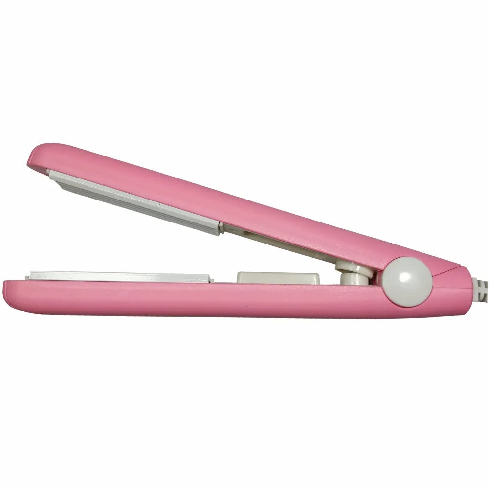 Mini Hair Crimper, Slim Lightweight Corrugated Styling Iron with Ceramic Components, On-Off Switch and Blue, Pink or Purple Colors with Regional Plug Options
