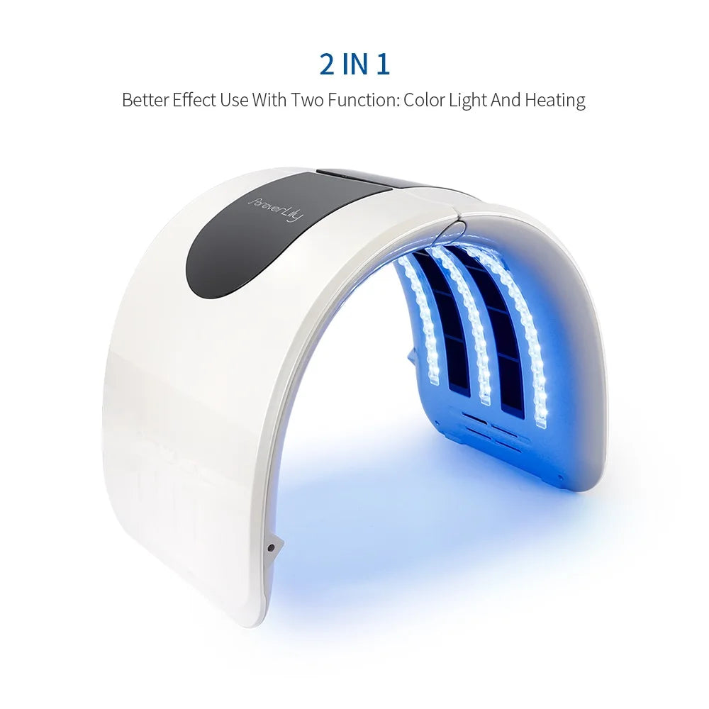 LED Beauty Light Machine with Foldable Face and Body Design, Seven Color and Heating Model References, Eye Protection and Regional Plug Options