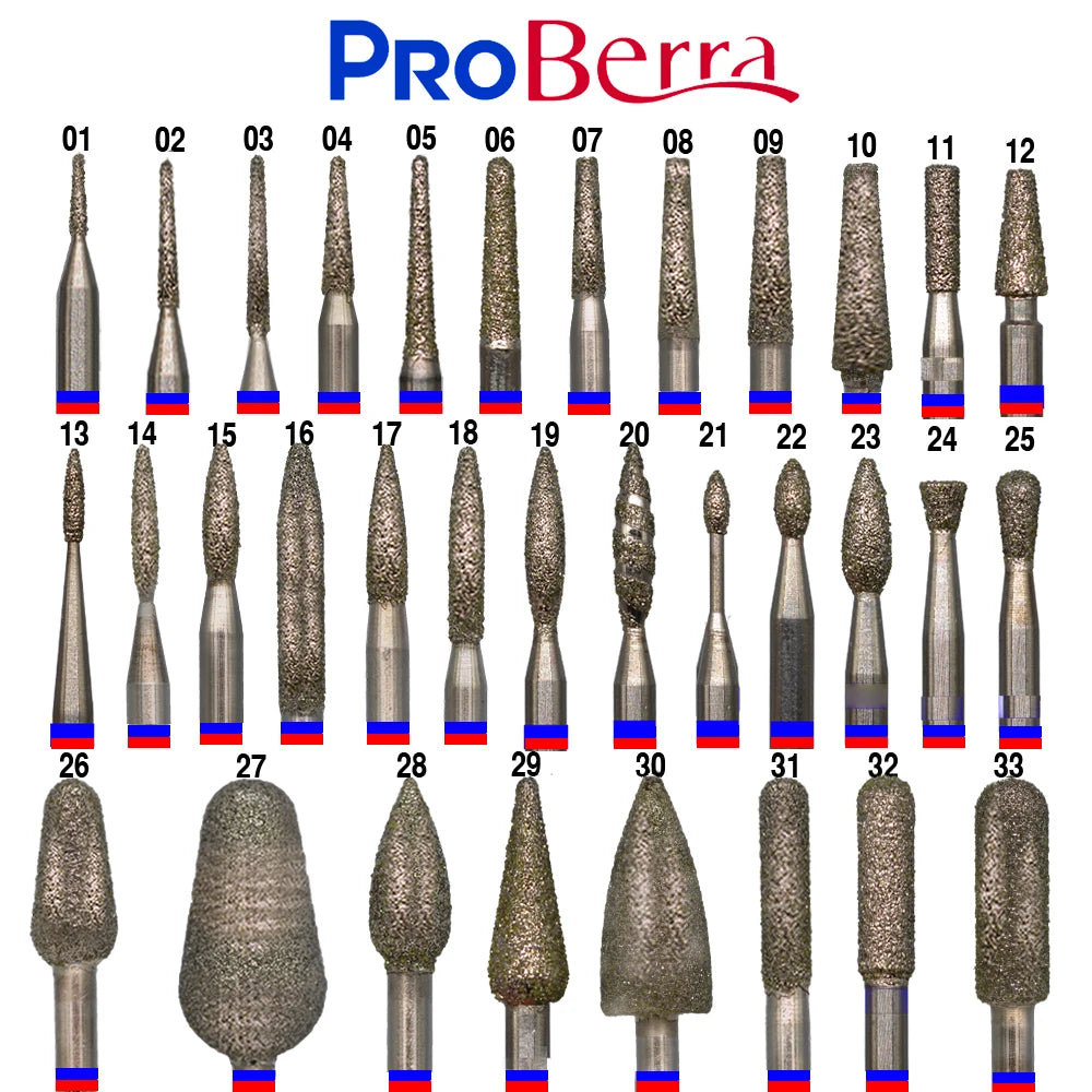 Carbide Barrel Nail Drill Bits by RolinStar with Numbered and 5-in-1 Grade Option Labels, Milling Accessories for Professional Manicure and Pedicure Tools
