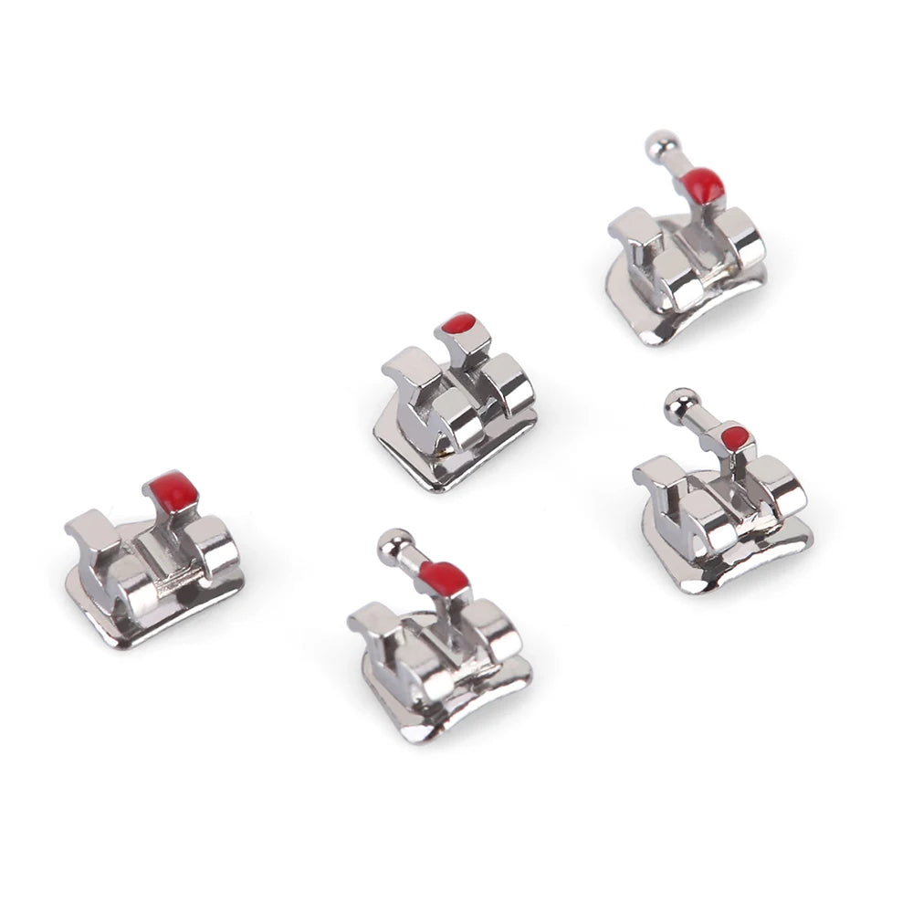 Orthodontic Metal Brackets by AZDENT, Mesh Base Mini and Standard Options with Roth, MBT or Edgewise Styles, 018 or 022 Slots, 10 Packs of 20 Pieces