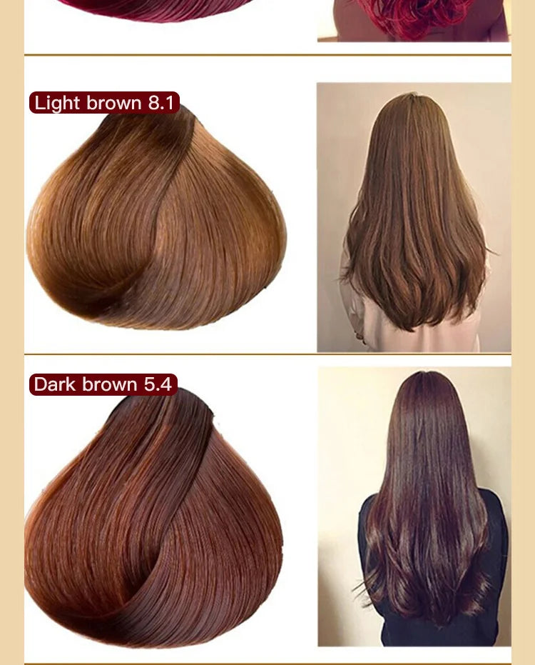 Hair Dye Shampoo by Mokeru with Listed Argan Oil, Black Brown Red Purple and Silver Gray Shade Options for Adult At-Home Hair Coloring Routines