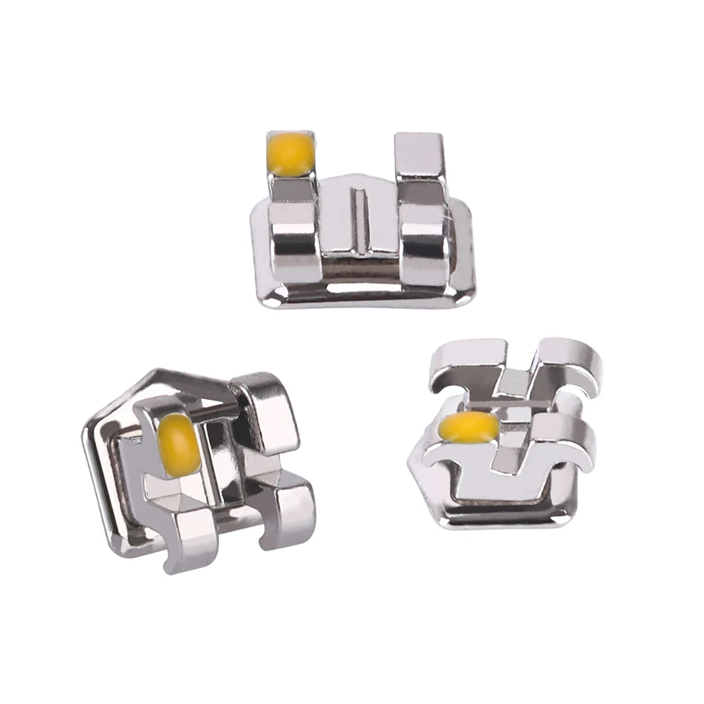 Orthodontic Metal Brackets by AZDENT, Mesh Base Mini and Standard Options with Roth, MBT or Edgewise Styles, 018 or 022 Slots, 10 Packs of 20 Pieces
