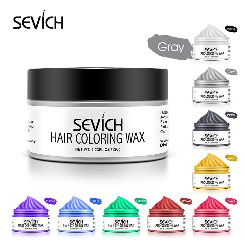 Hair Color Wax by Sevich with Ten Shade Options, Unisex Adult Hair Styling Color for Creative Party Looks, Costume Hairstyles and Everyday Style Changes