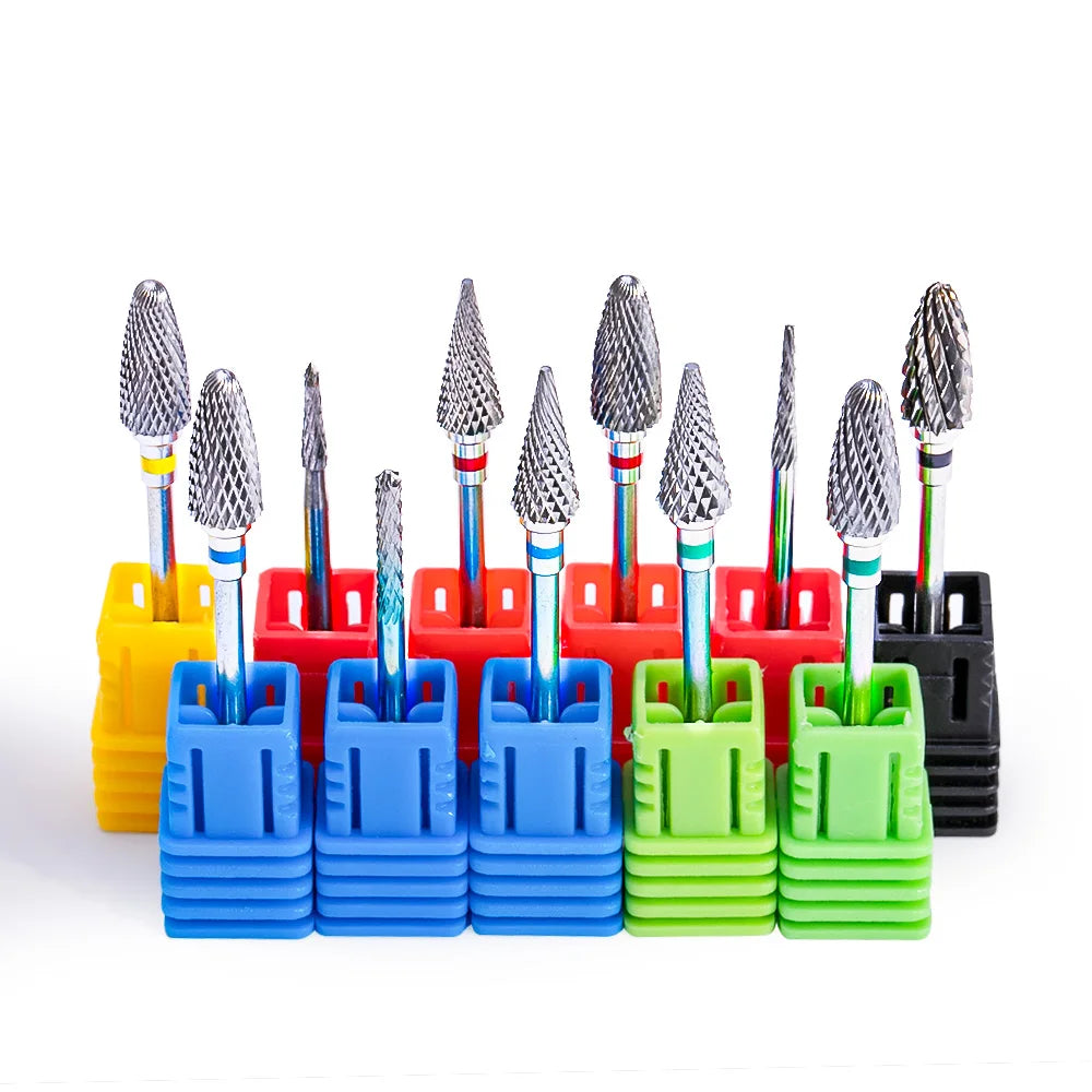 Dmoley Ceramic Nail Drill Bit, Single-Piece Manicure Milling Accessory with Storage Box and Numbered Style Options for Professional Nail Shaping and Gel Removal