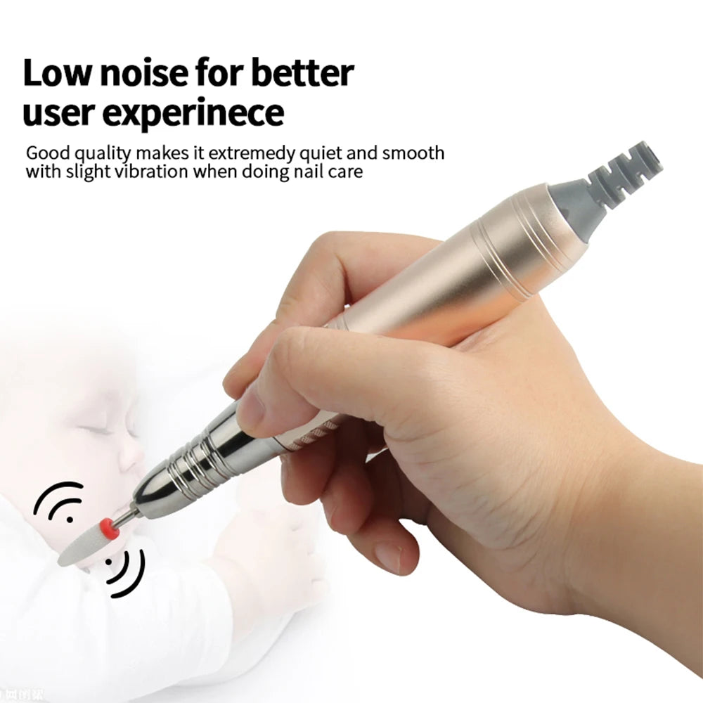 Digital Display Nail Drill JMD-108 with Listed 35,000 RPM and 30W Power, Speed Memory, Forward Reverse Control and 2.35mm Bit Size, EU 220–240V Options