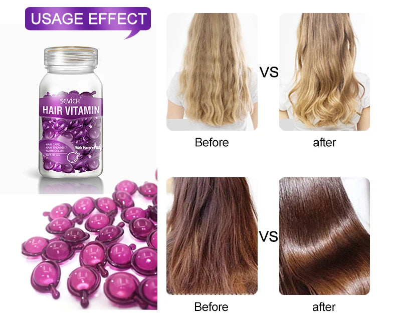 Hair Oil Capsules by Sevich for Cosmetic Conditioning, Softness and Shine, Nine Hair Care Option Labels for At-Home Grooming Routines