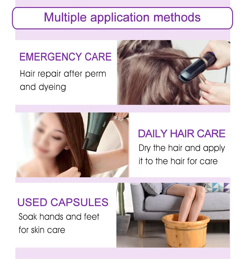 Hair Oil Capsules by Sevich for Cosmetic Conditioning, Softness and Shine, Nine Hair Care Option Labels for At-Home Grooming Routines
