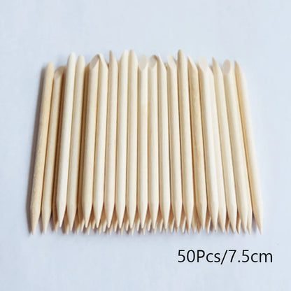 Wooden Cuticle Pusher Sticks by Lurayee, 7.5 to 15cm Length Options for Nail Art Detailing, Rhinestone Placement and Manicure Sticker Application