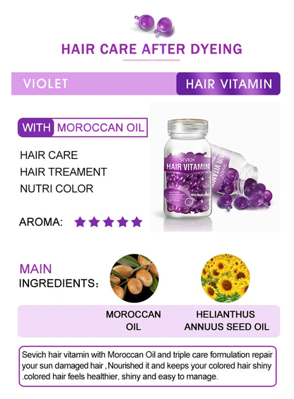 Sevich Hair Oil Capsule Set with Nine Cosmetic Hair Care Option Labels, Three-Piece Set Reference for Conditioning Routines and Soft, Shiny Hair Styling