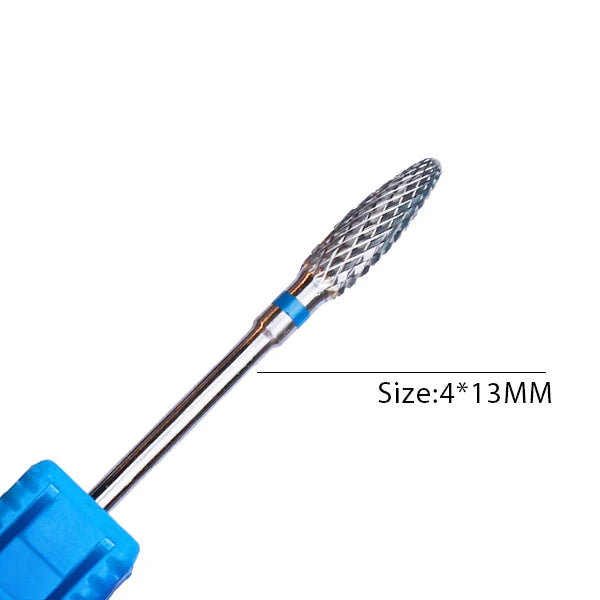 Tungsten Carbide Nail Drill Bit, Single-Piece Rotary Milling Tool with 2.35mm Shank and Numbered Options for Professional Electric Manicure and Pedicure Use
