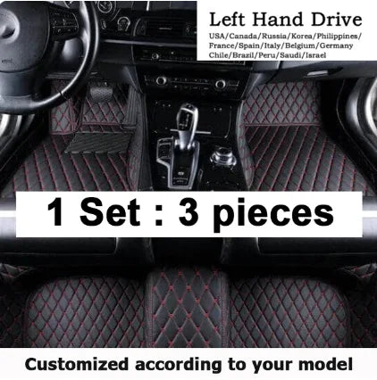 Jetta A5 Car Floor Mats for Listed Volkswagen 2006–2012 Models, Interior Floor Cover Set in Red, Coffee, Beige and Black Combinations with Fit Verification Required