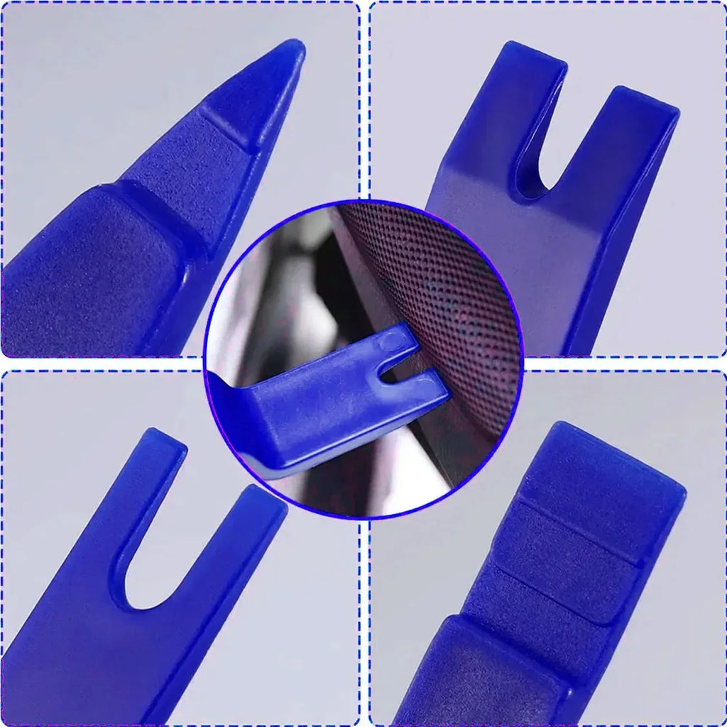 Car Trim Removal Tools with Red or Blue 5, 11 and 12-Piece Kit Options plus Separate Pliers, Manual Accessories for Door Panels, Clips and Dashboard Trim