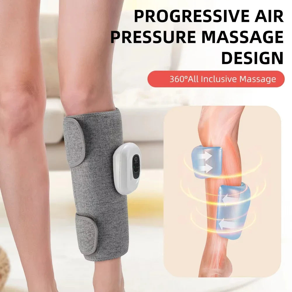 Cordless Calf Air Pressure Massager with Three Listed Compression Modes and USB Type-C Option, Portable Leg Massage Device with Box or No-Box Choices for Adults