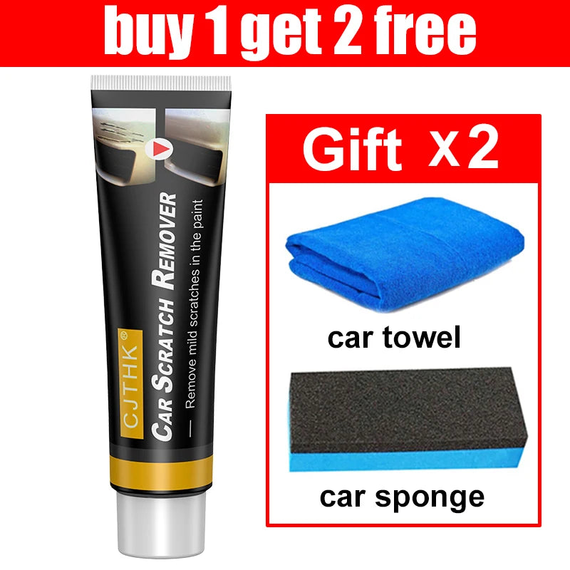 Car Scratch Remover Wax with Abrasive Polishing Compound for Mild Automotive Paint Marks, DIY Exterior Detailing Care in Single, Multi-Pack and Sponge Options