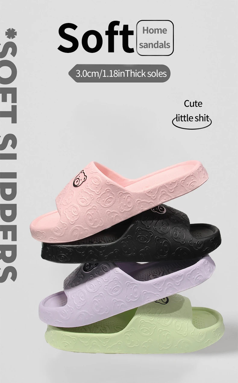 Women's EVA Slippers in Six Colors for Indoor Home and Casual Outdoor Summer Wear, House Sandals with Paired Size Options from 36-37 to 44-45