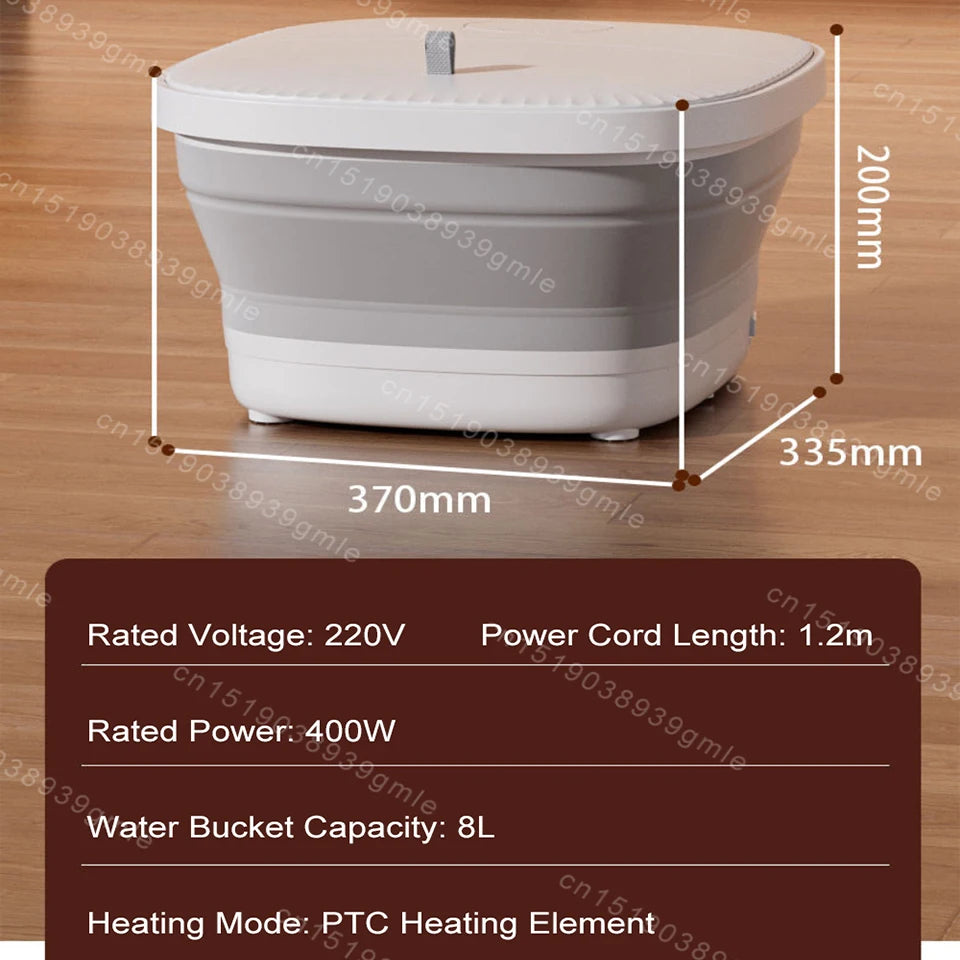 Foot Soaking Spa Basin with Listed Heating and Massage, Basic Version, Bubble Style or Folding Version Options for Adult At-Home Foot Bath Routines