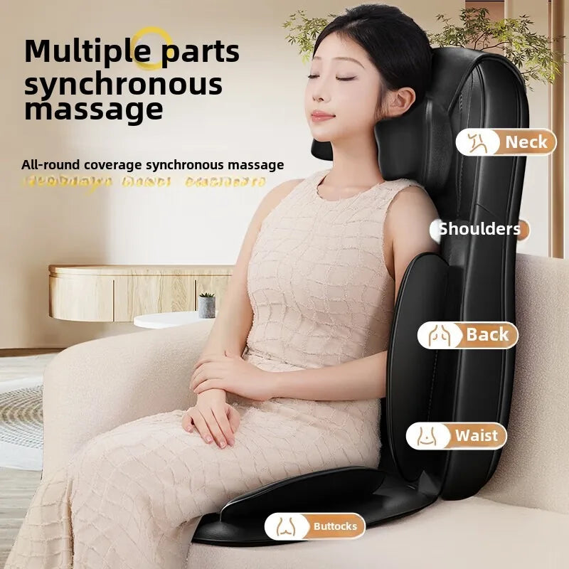 JAIYORL Electric Massage Seat Cushion with Vibration and Kneading References, Four Upgrade Model Labels and US, EU, UK or AU Plug Options