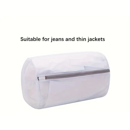 White Mesh Shoe Washing Bag with Zipper Closure for Compatible Washable Sneakers, Running Shoes, Socks and Bras During Everyday Household Laundry Care