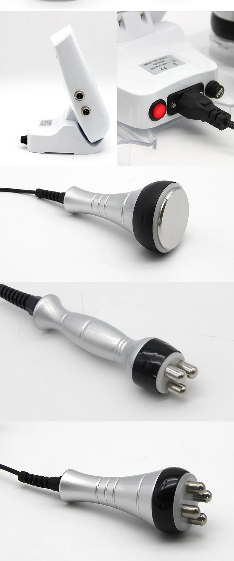 Ultrasonic Cavitation Machine with Three Handles and Radiofrequency Functions, ABS Beauty Device with 110V US or 220V Regional Plug Options