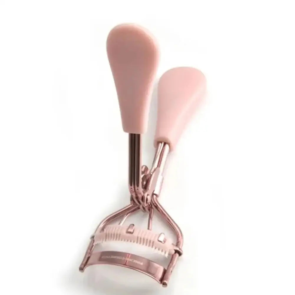 Pink Eyelash Curler with Comb, Curved-Frame Manual Lash Styling Tool in Listed 11 x 3.5cm Size for Adult Everyday Makeup and Personal Beauty Kits