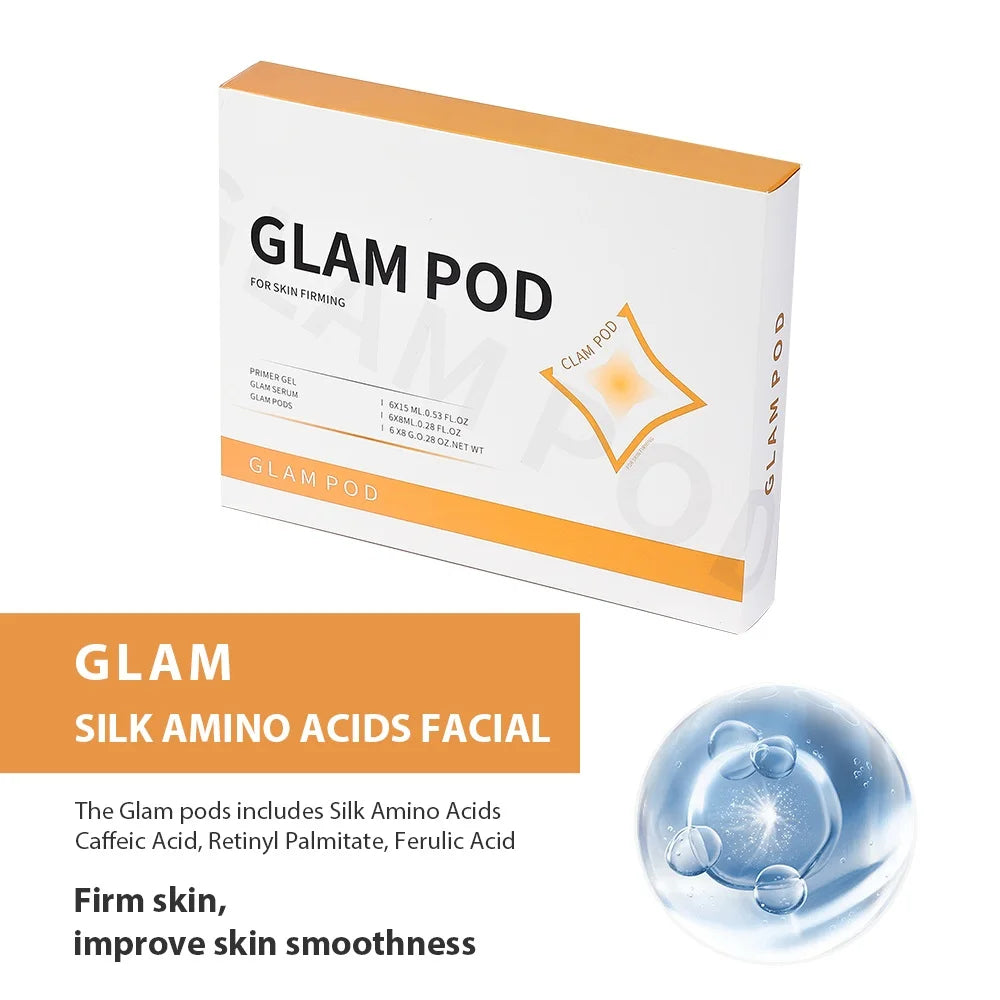 Glam Facial Pod and Capsule Gel Options for Compatible Aqua Bubble Devices, Seven Numbered Type Selections and a Separate Facial CO2 Machine Option