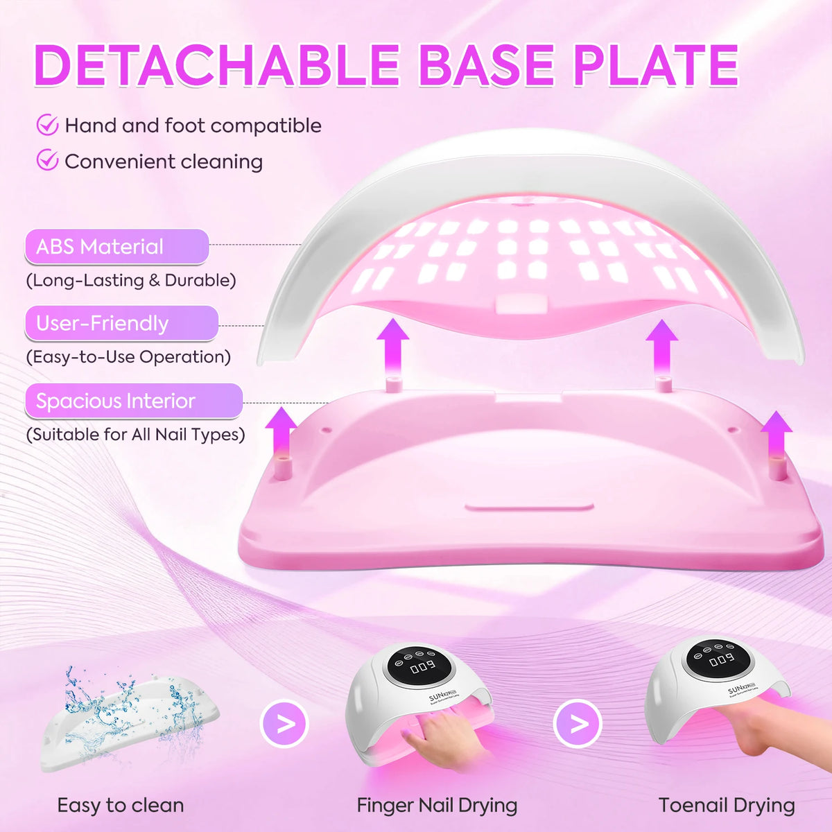 DianaBeauty Gel Curing Lamp Options with SUN X29 MAX Listed 90 LEDs, Infrared Sensor and Four Timers, Nine Model Labels and US, EU, AU or UK Plug Choices