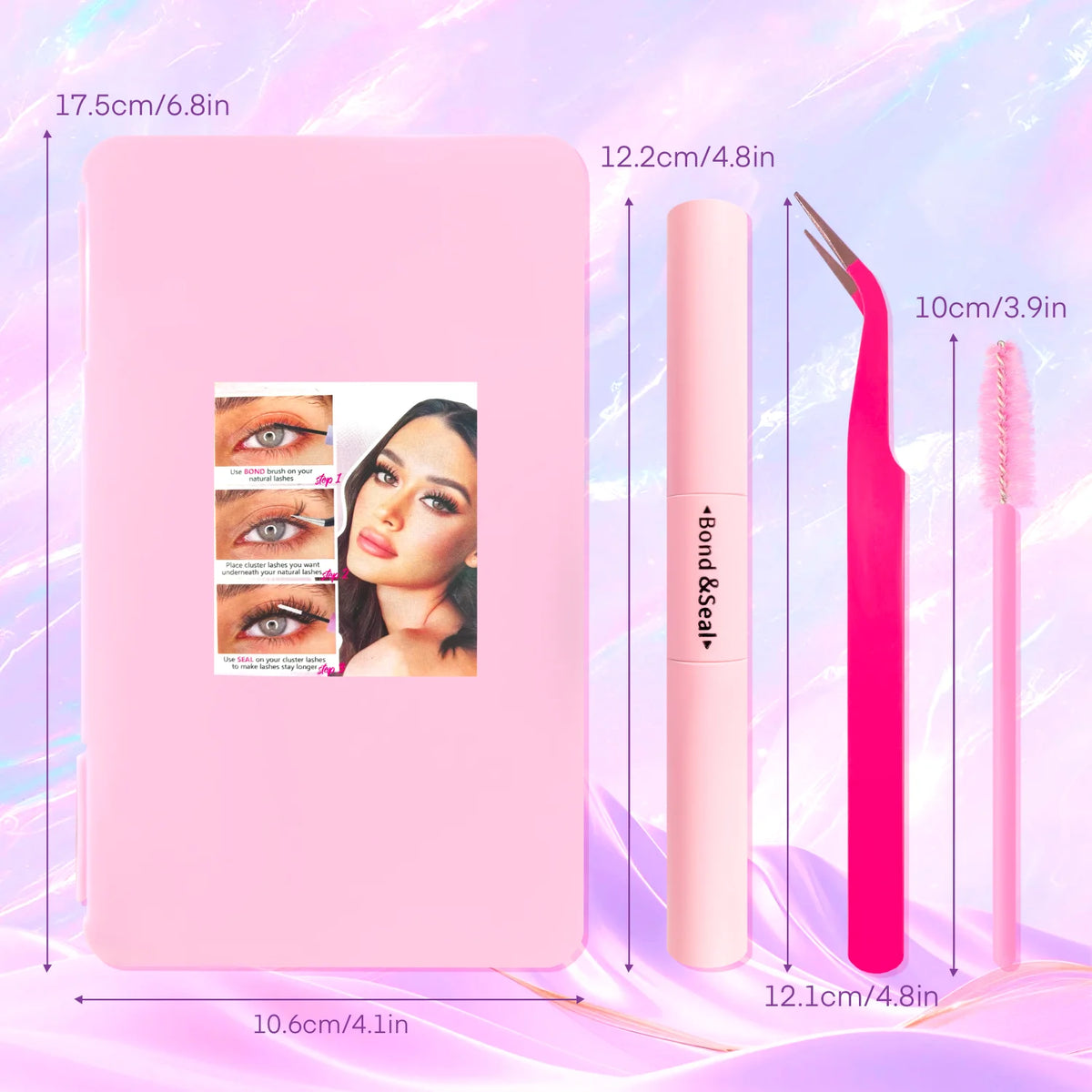 Lash Cluster Extension Kit with Wispy Volume, Fourteen Quantity and Style Options Including Spike and Bottom Lash Labels for Adult Makeup Looks