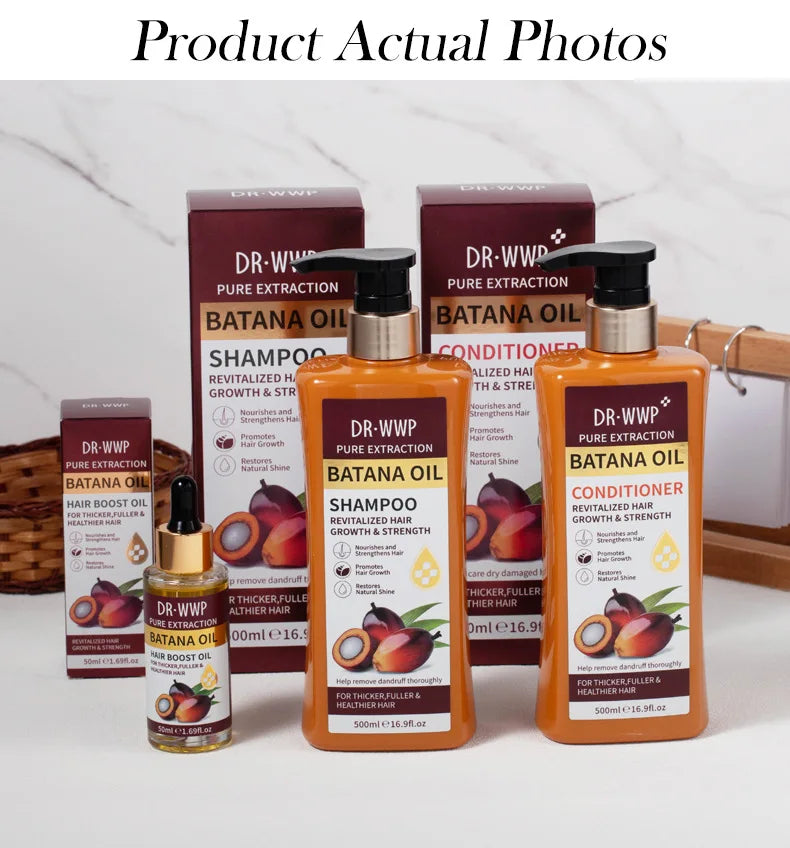 Batana Hair Care Selection with 500ml Shampoo or Conditioner, 500g Hair Mask and 50ml Oil Options for Everyday Cleansing and Cosmetic Conditioning Routines