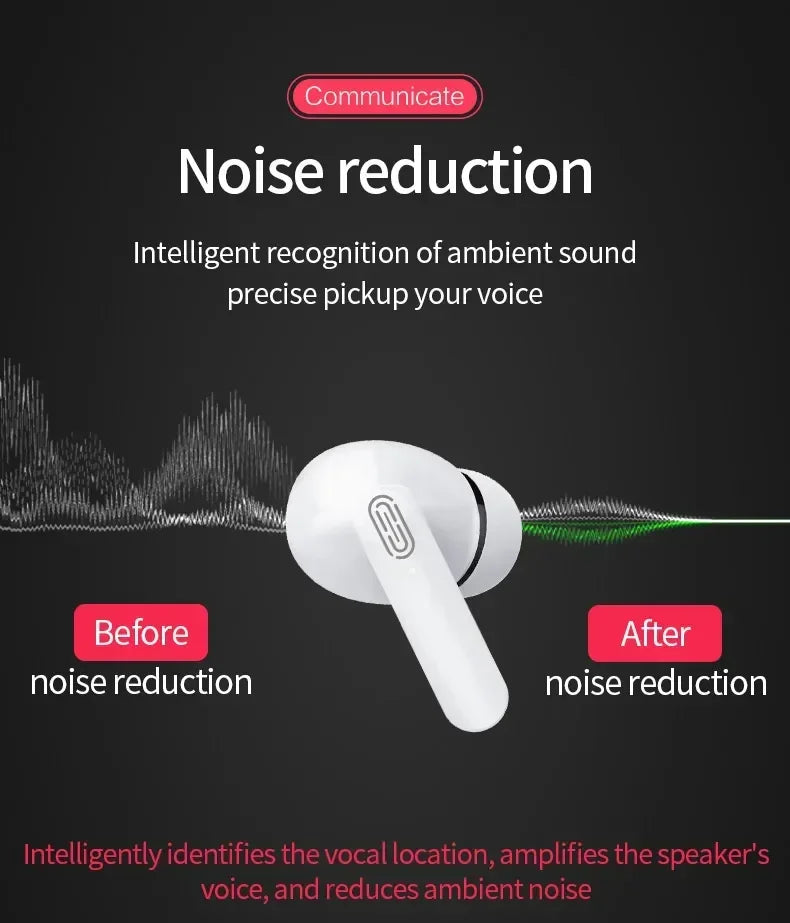 Black Touch Control Wireless Earbuds with TWS Bluetooth Connectivity for Personal Audio, Everyday Listening and Compatible Device Pairing