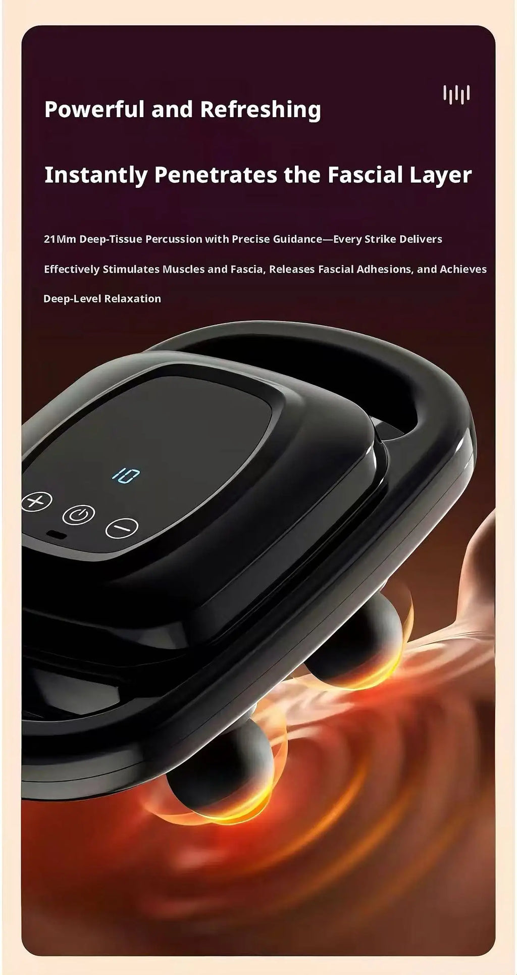 Six-Head Oscillating Massage Gun in Black, Portable Personal-Care Muscle Massager for Manufacturer-Approved At-Home Relaxation and Adult Gift Ideas