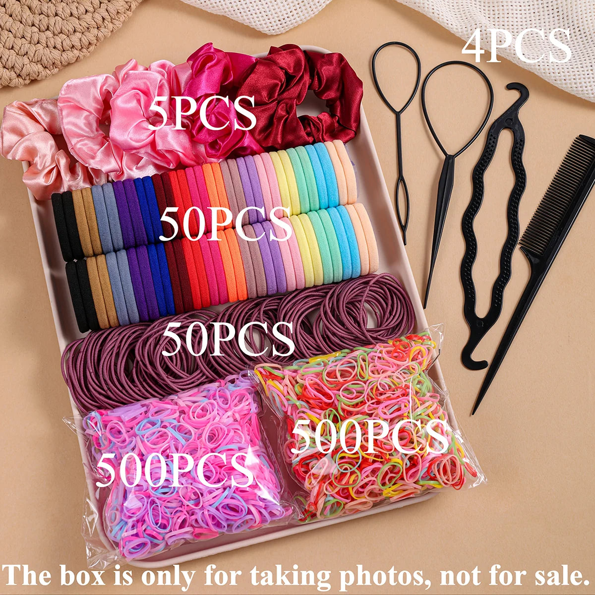 Hair Accessories Set for Women, Twelve Color and Pattern Options with Scrunchie and Ponytail Tie References for Everyday Buns and Outfit Coordination
