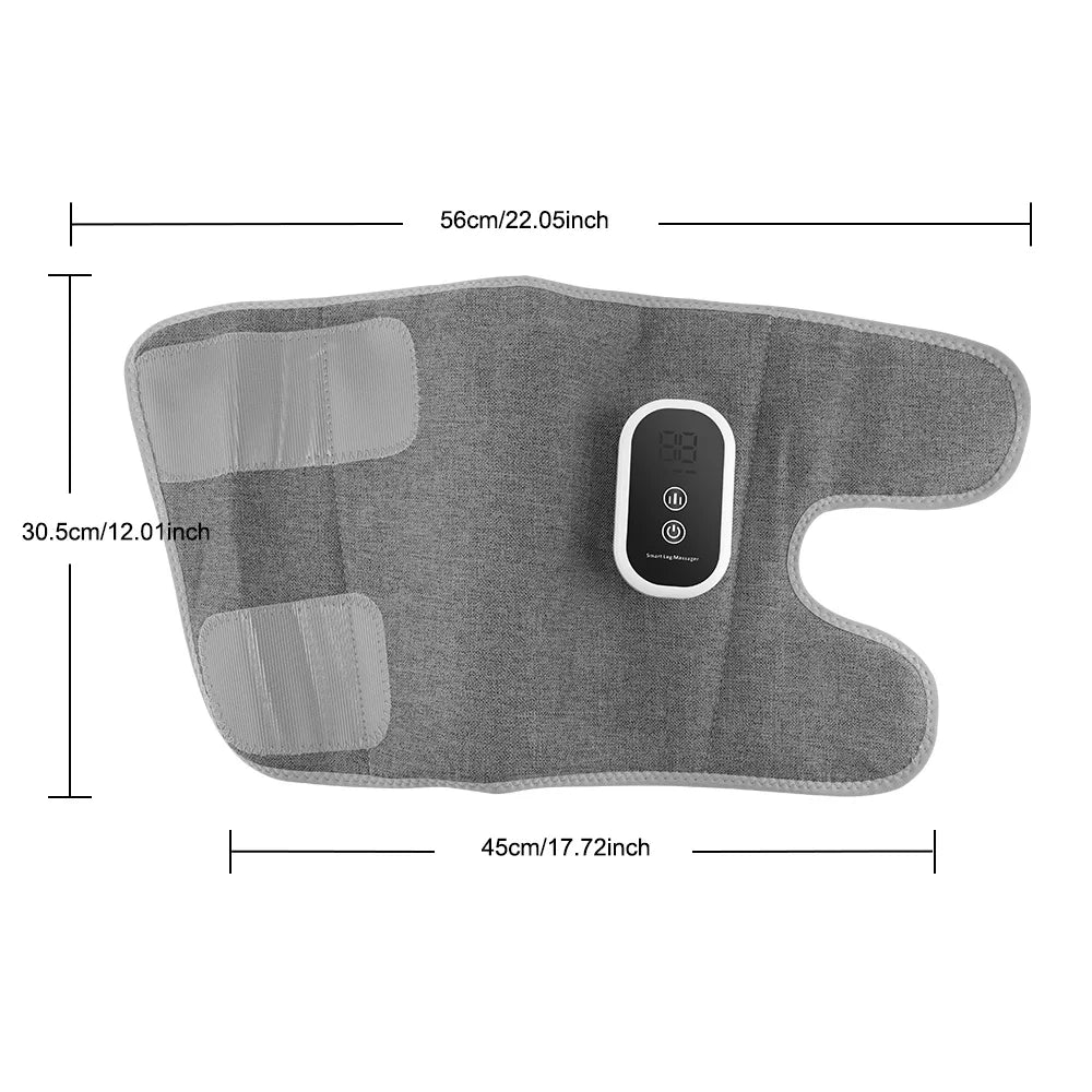 Three-Mode Calf Air Massager with 15-Minute Timer, 1800mAh Rechargeable Battery, Linen Mesh Wrap and One- or Three-Level Single and Pair Options