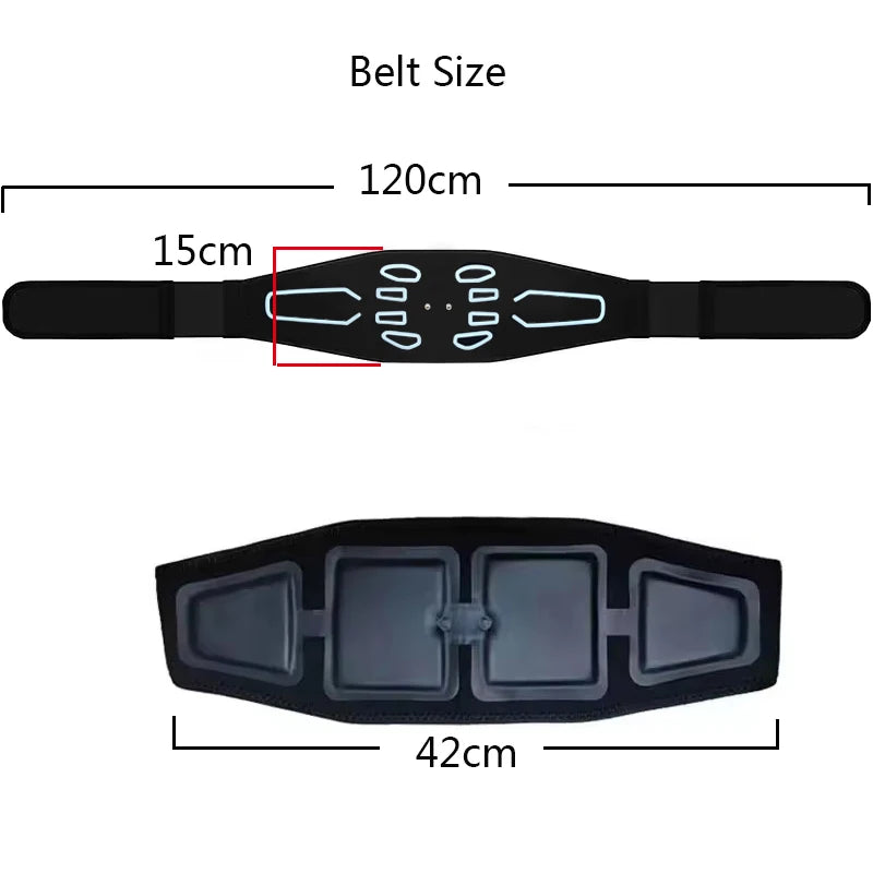 Abdominal Toning Belt with 10 Modes and 30 Intensity Levels, Type-C Charging Abs Trainer Set with Controller, Manual and Spray Bottle for Adult Home Fitness