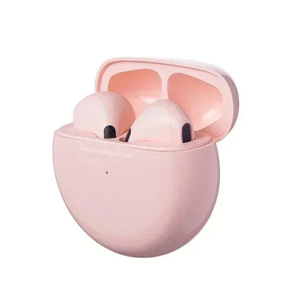 Pro 6 TWS Wireless Earphones with Microphone, Touch Controls and Charging Case, Listed Bluetooth 5 Stereo Earbuds with Independent Left or Right Use in Seven Colors
