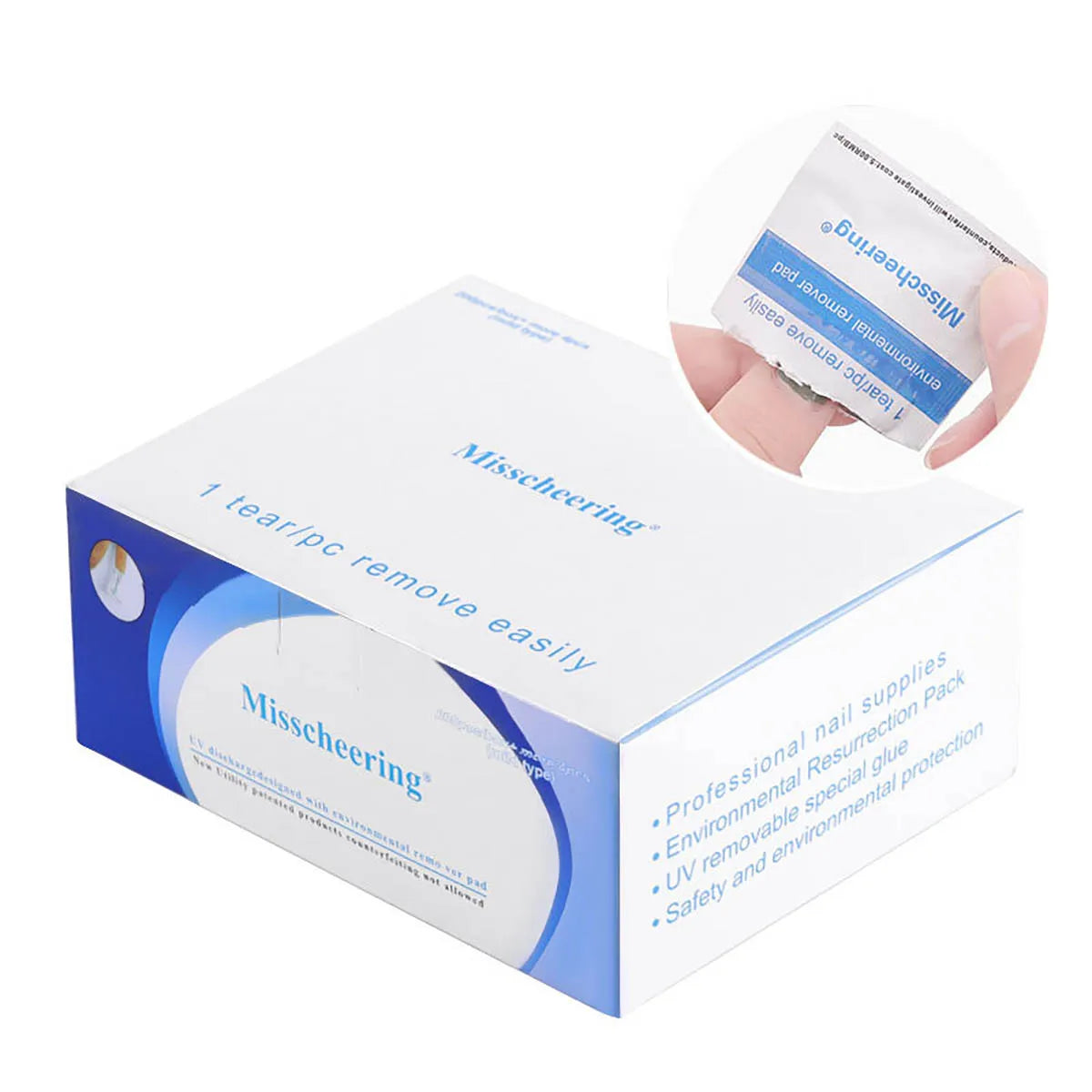 Gel Polish Remover Wet Wipes with 50, 100 or 200-Piece Pack Options, Nail Art Cleaning Paper Pads for Adult At-Home Manicure Removal Routines