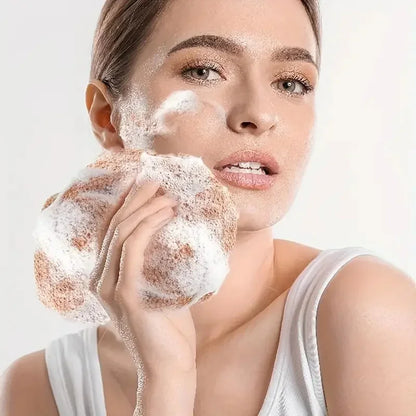 African Exfoliating Bath Sponge with Double-Sided Mesh Washcloth Texture, Single Body and Back Shower Scrubber in Seven Color Options for Home and Travel