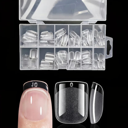 120-Piece Full Cover Nail Tips with Nine Selectable Style Labels, False Nail Extension Tips for Adult DIY Manicure Planning, Nail Art Practice and Custom Looks