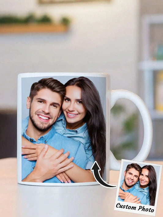 Custom Photo Coffee Mug in Ceramic with 2 or 3 Picture Options, Single 11oz Keepsake Cup for Mother's Day, Anniversary and Housewarming Gifts