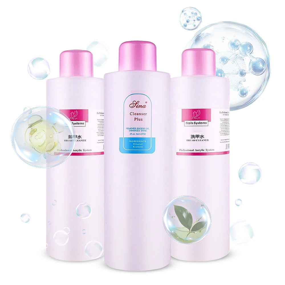 Nail Care Liquid Options with Listed 1000ml Reference, Gel Remover, Polish Remover, Nail Surface Cleaner or Brush Cleaner for Adult Manicure Supplies
