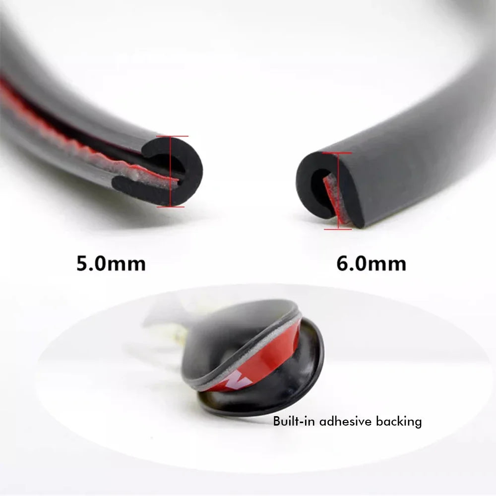 Transparent Car Door Edge Strip with Listed 5-Meter Length and PVC Material, Adhesive Vehicle Trim for Compatible Door Edges and Exterior Styling